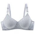 thumbnail image 1 of Mrat Long Line Bras Women Sports Bras Women Lace Bra Style M-793 Big & Tall Size Wireless Cami Bra Female V-Neck Hook and Eye Bra Closure Lace Bralette Gray XL, 1 of 5