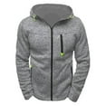 thumbnail image 1 of Mrat Long Sleeve Casual Cardigan Outerwear with Pockets 2021 Men's Hoody Zipper Slim Hoodies Sweatshirts Pullover Coat Jacket Windbreaker for Hiking, 1 of 3