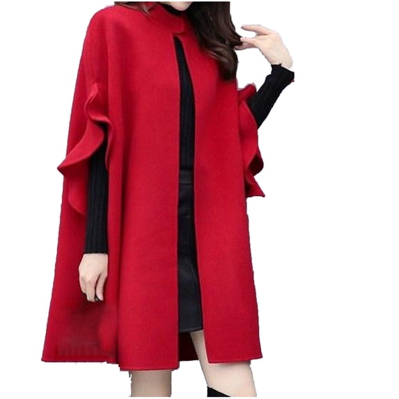 Mrat Long Sleeve Hoodless Casual Outwear & Jackets Women's Fashion Cropped Coat Ladies Work Solid Vintage Winter Office Sleeveless Button Jacket Coat Plaid Jacket Sweater