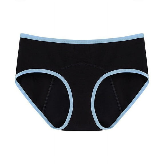 Mrat Menstrual Underwear for Women Women's Large Cotton Color Postpartum Recovery Physiological Underwear Crotchless Panties for Women S-130 Blue XL