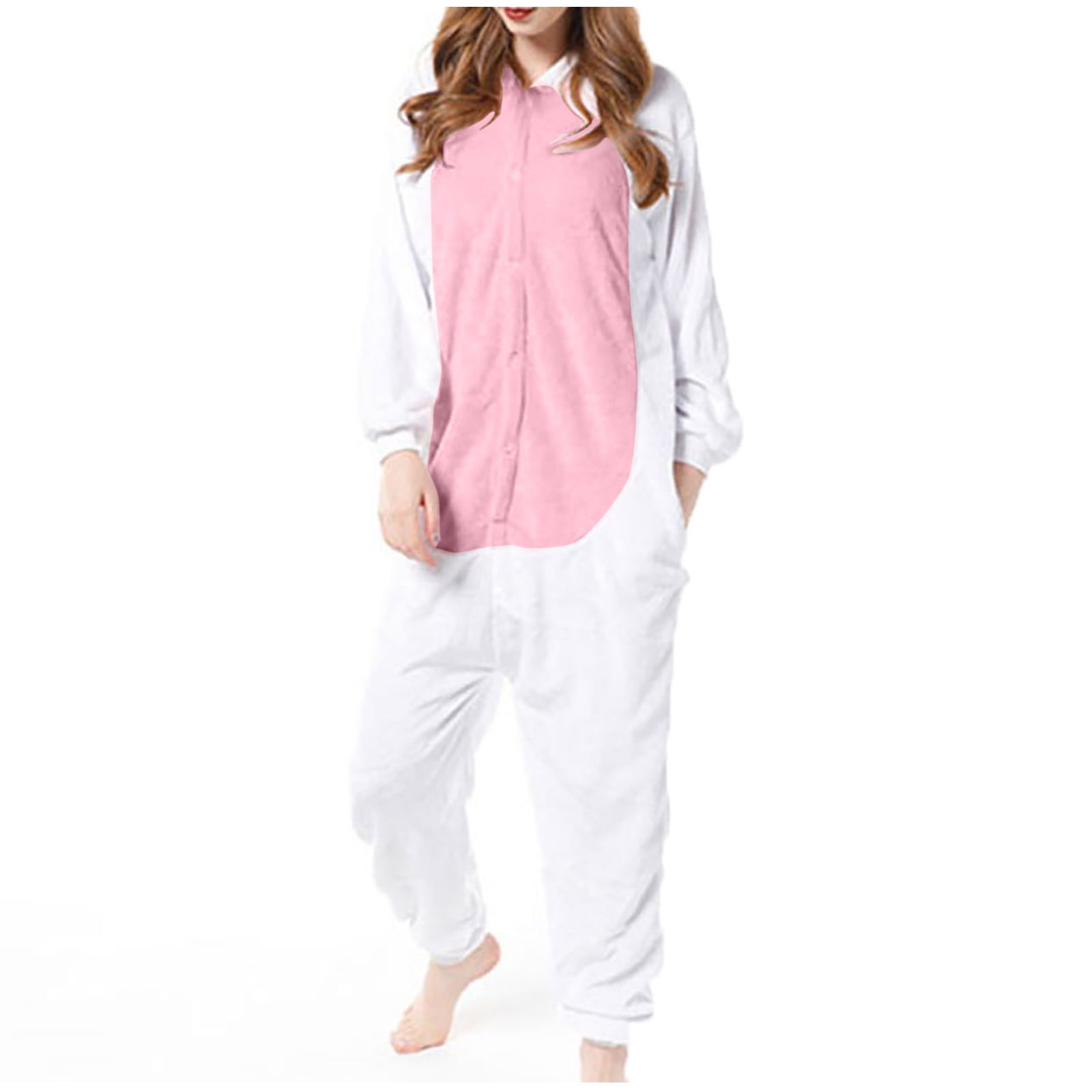 Sweet Bunny Hooded Onesies Women Pajamas Cute Pijama Winter Warm