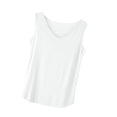 thumbnail image 1 of Mrat Pack Of Tank Tops Women's Solid Color Camisole Women's Loose Sleeveless V-Neck Tank Tops Tank Tops Women S-525 White XL, 1 of 5