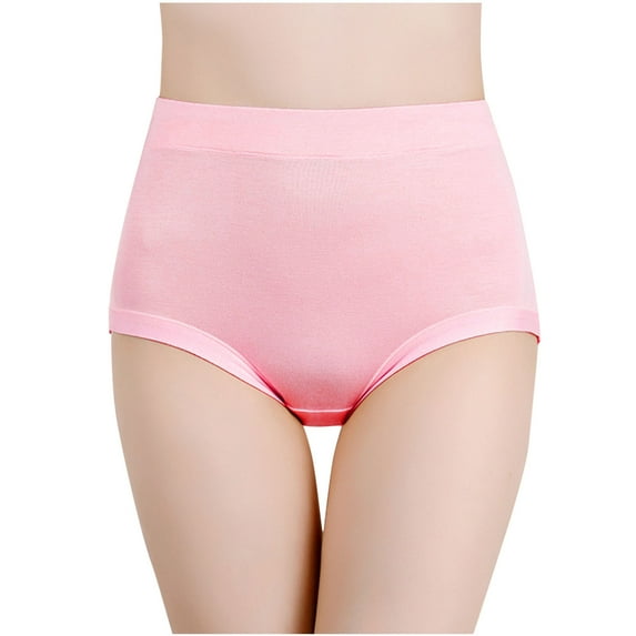 Mrat Period Underwear for Women Women's Fashion Briefs Comfortable Cotton High Waist Underwear Women Cotton Panties Underwear Women Pack Cotton S-276 Watermelon Red-a XL