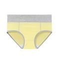 thumbnail image 1 of Mrat Plus Size Panties Women's Large Seamless Cotton High Waist Briefs Hip Lifting Underpanties Womens Cotton Panties S-137 Yellow L, 1 of 2