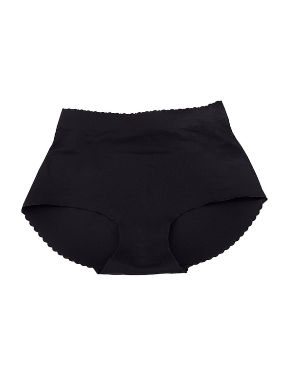 Plus Size Womens Underwear Women Butt Pads Enhancer Panties Padded Hip Underwear Shapewear Butts Lifter Lift Panty Fake Padding Briefs Womens Thong Underwear S-163 Black S