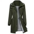 thumbnail image 1 of Mrat Rain Jacket Women Lightweight Water Proof Striped Lined Hooded Rain Jacket Outdoor Windbreaker Travel Trench Coat with Pockets Rain Coat Ladies S-23 A-Green M, 1 of 8