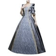 thumbnail image 1 of Mrat Retro Dress for Women 1800s Medieval Dress Corset Flare Sleeve Dress Cocktail Party Ball Gown S-24 Gray XL, 1 of 7