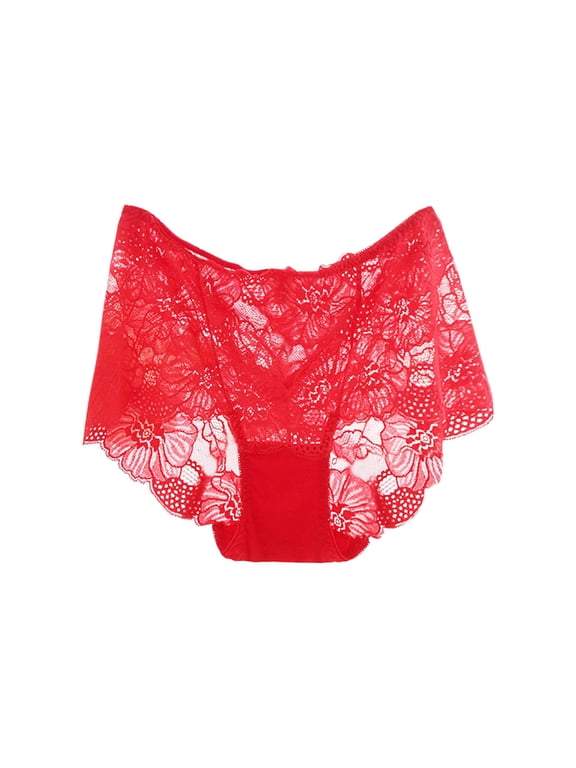 Seamless Briefs Womens Panty High Waisted Ladies Lace Underwear Lingerie Thongs Panties Ladies Hollow Out Underwear Stretch Soft Briefs Breathable