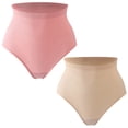 thumbnail image 1 of Mrat Seamless Lingerie Womens Underwear High Waist Ladies Comfortable Solid Color Large Size High Waist Warm Belly Hip Lift Thin Waist Panties Underwear Female Stretch Briefs Soft, 1 of 9
