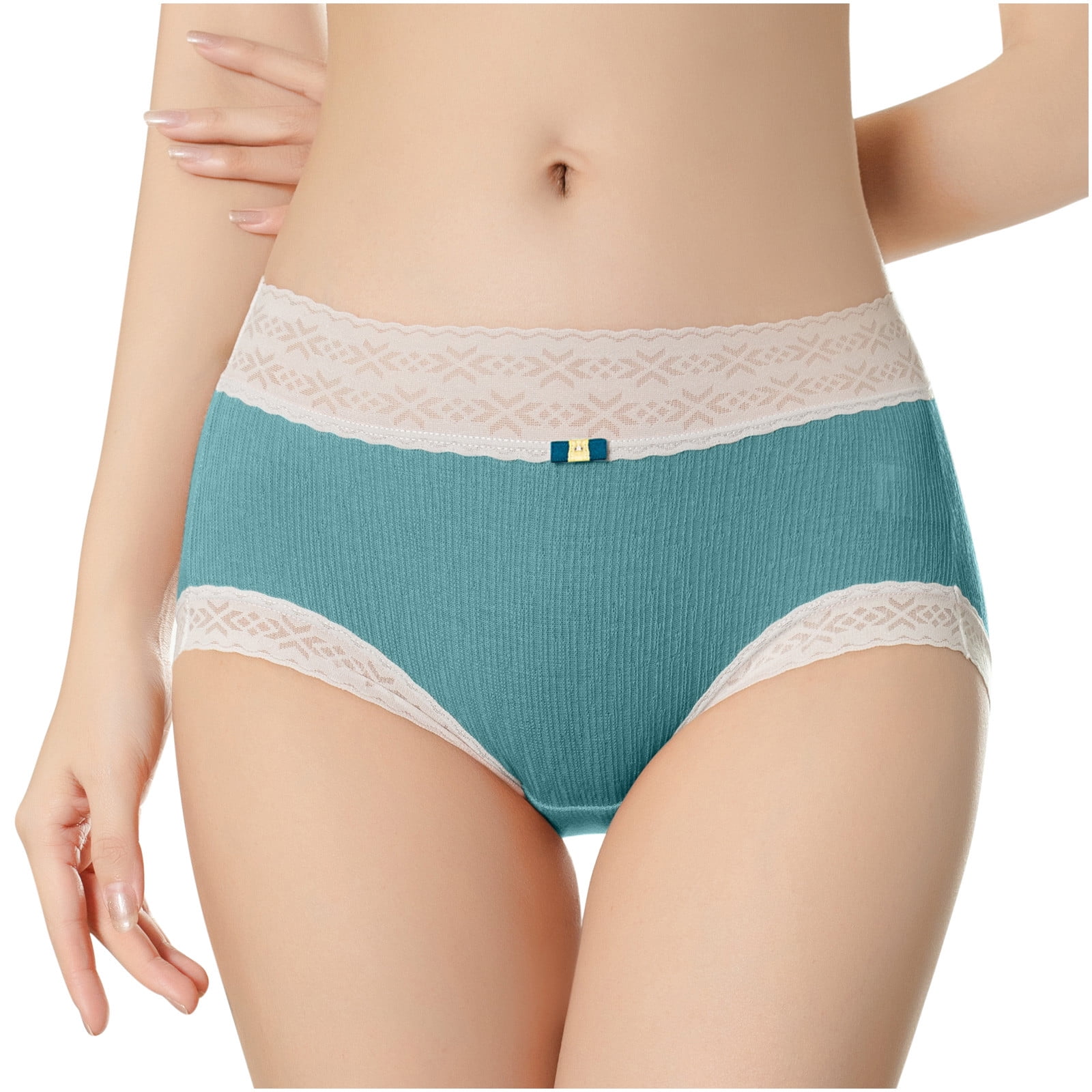 Mrat Seamless Lingerie Briefs Underwear for Women Mid-waist Cotton