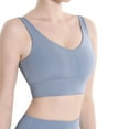 thumbnail image 1 of Mrat Seamless Sports Bras for Women Women's Sports Bra, Workout Comfy, High Support, Wireless Longline Yoga Bra Ladies Yoga Bralettes S-257 Gray M, 1 of 2