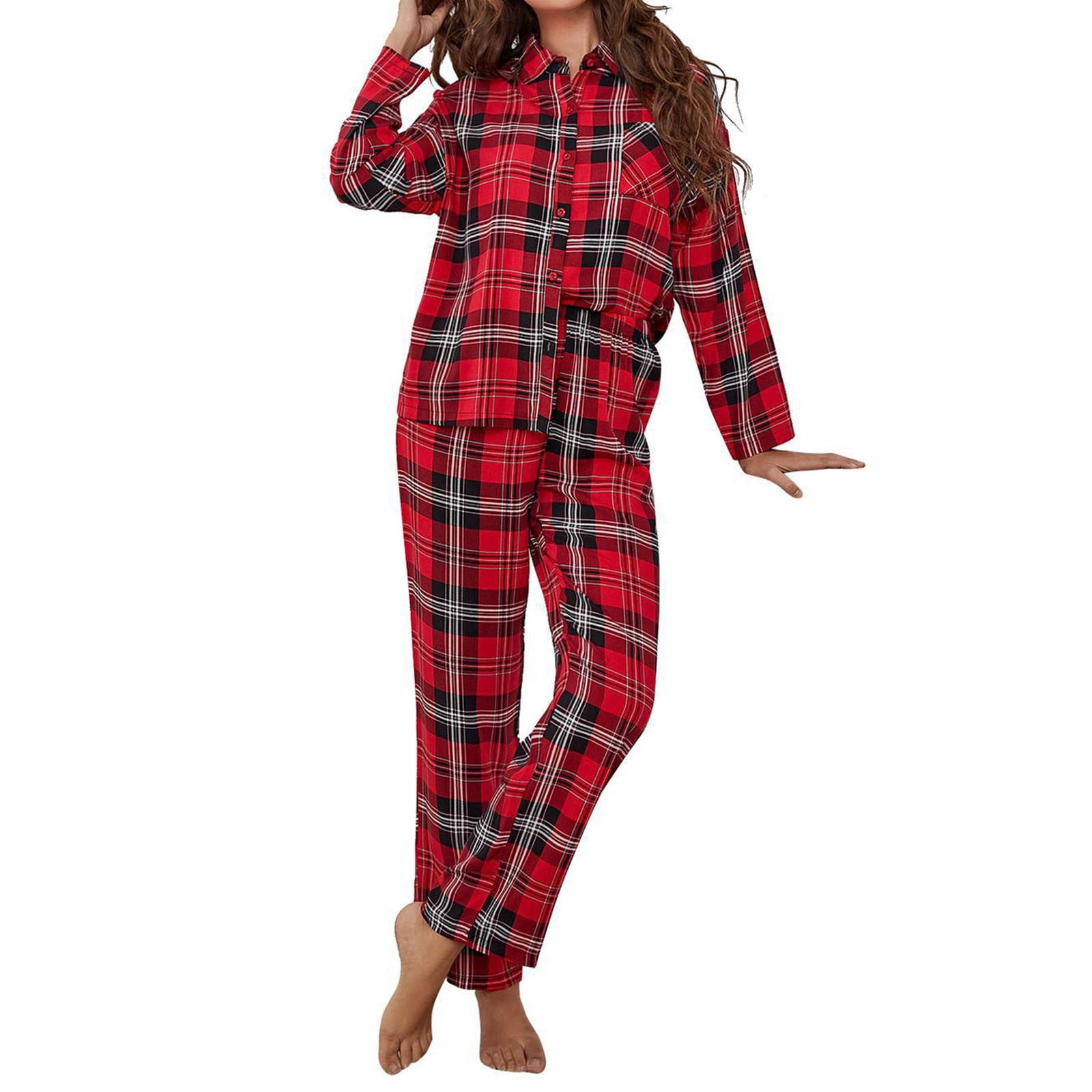 Mrat Silk Nightgown for Women Winter Pants With Flannel Pajamas Women ...