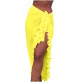 thumbnail image 1 of Mrat Skater Skirts Women's Casual Fashion Solid Color Flowing Skirt Hip Wrap Skirt Renaissance Skirts S-213 Yellow One Size, 1 of 6
