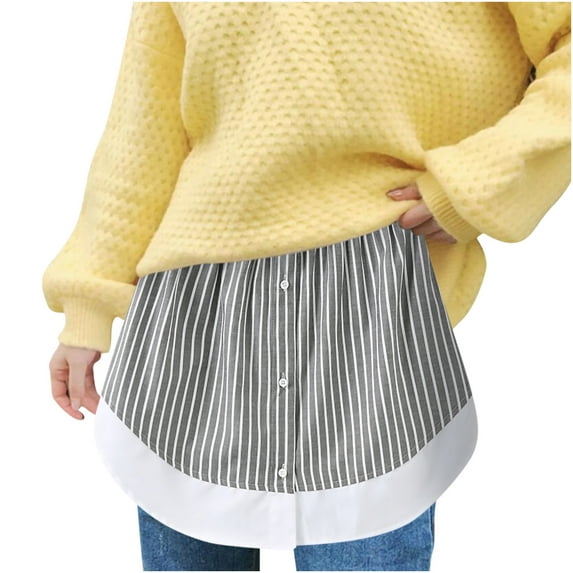 Mrat Skirt A Line Pleated Midi Skirts Ladies Layered Tiered Sheer Stripe Printed Extender Half Slip Skirt Female Tennis Skirt