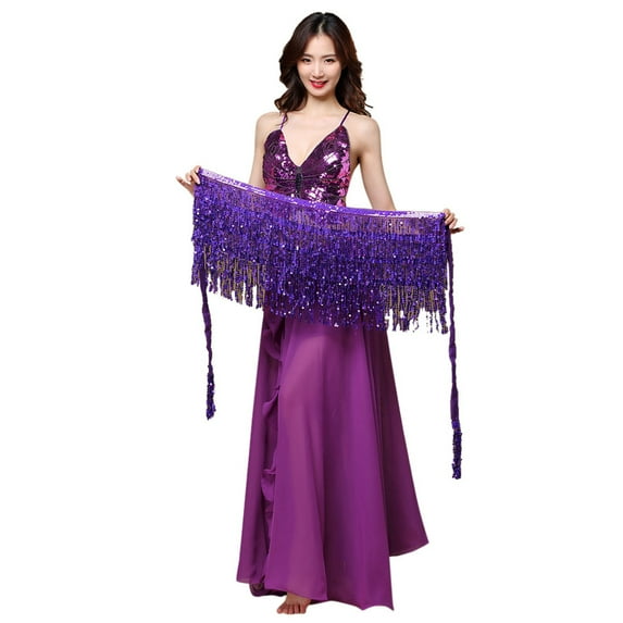 Mrat Skirt A Line Skirt Ladies Belly Dance Costume Belt Skirt Hip Wrap Outfit Sequins Tassels Bead Scarf A Line Flowy Midi Skirts