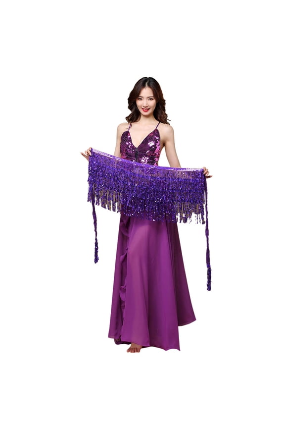 Skirt A Line Skirt Ladies Belly Dance Costume Belt Skirt Hip Wrap Outfit Sequins Tassels Bead Scarf A Line Flowy Midi Skirts