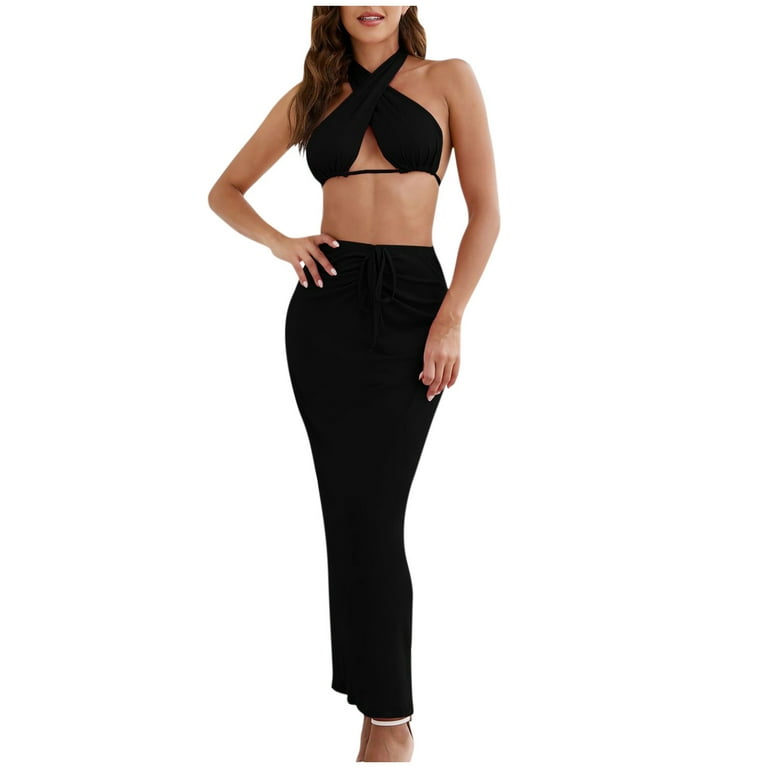 Sexy Prom Solid Color Slit Halter One Step Skirt Dresses Sexy Prom Solid Color Slit Halter One Step Skirt Dresses