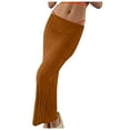 thumbnail image 1 of Mrat Skirts Knee Length Women's Versatile Leisure Home Resort Beach Maxi Skirt Slim Boho Skirts S-135 Brown L, 1 of 6
