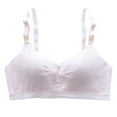 thumbnail image 1 of Mrat Sport Bras for Women Womens Breastfeeding Bra Gathering for Stylish Pregnant Womens Underwear During Pregnancy Front Button Thin Style Seamless Comfort Bras for Women S-1049 Pink-A 34, 1 of 3