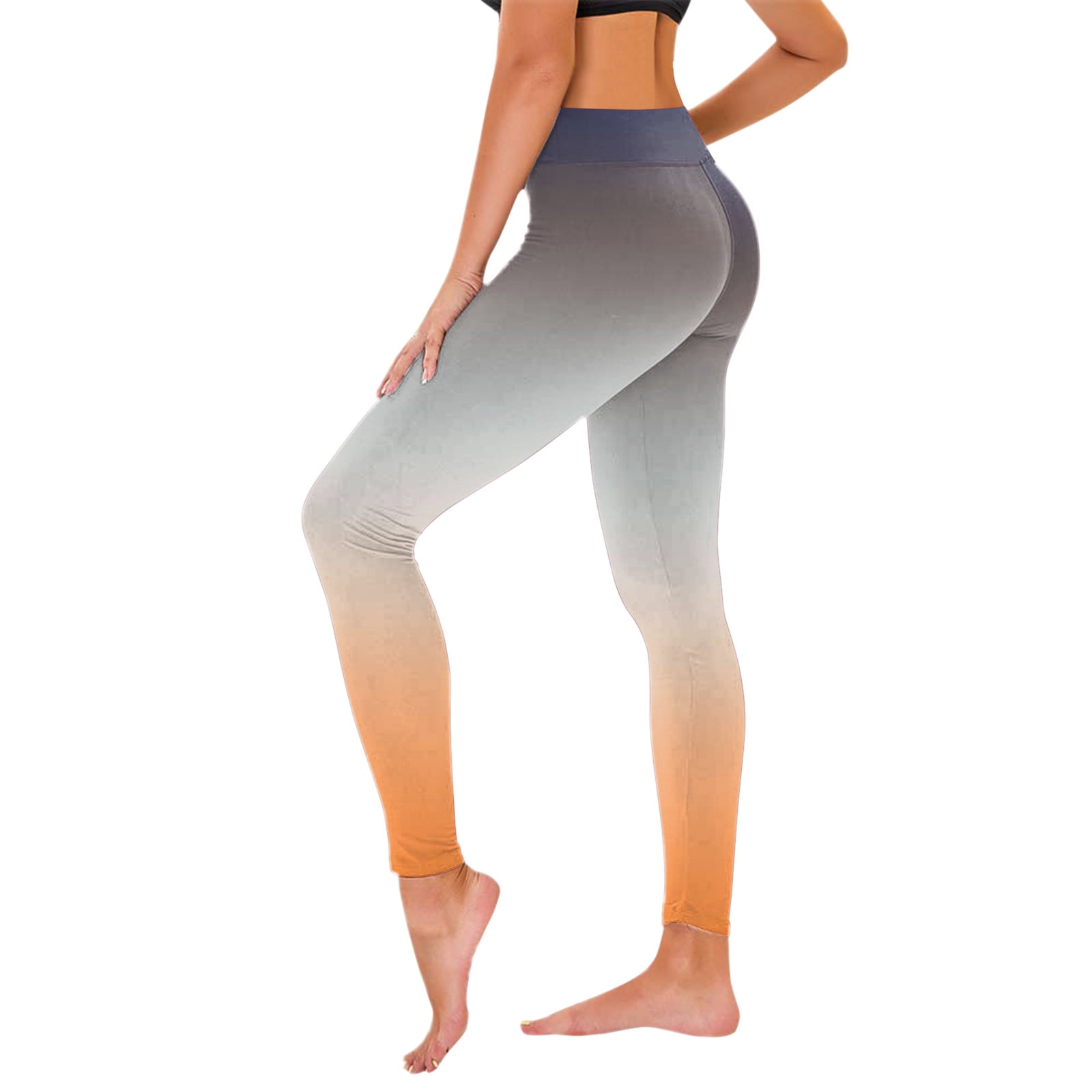 Mrat Sport Pants For Women Full Length Yoga Pants Ladies's Stretch Yoga  Leggings Fitness Running Gym Sports Full Length Active Pants Fashion Pants  For Female Orange XL 