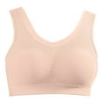 thumbnail image 1 of Mrat Sports Bra Plus Size Womens Traceless Bras Comfortable Wirefree Breathable Gathering Sports Bra Everyday Underwear Bra S-430 Coffee XL, 1 of 8