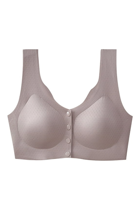 Sports Bra for Women Women's Underarm-Smoothing Bra Seamless Stretch Wireless Lightly Lined Comfort Bra Breathable Underwear Daily Bra S-307 Purple XXL