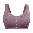 thumbnail image 1 of Mrat Sports Bras for Women High Support Woman'S Embroidered Glossy Comfortable Breathable Bra Underwear No Rims Low Back Sports Bras for Women S-1577 Purple 40, 1 of 3