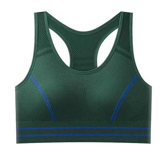 Mrat Sports Bras for Women Women Racerback Bras Yoga Bras Padded Sports Bras High Impact Sports Bras Workout Bras Yoga Tank Tops S-95 Green XL