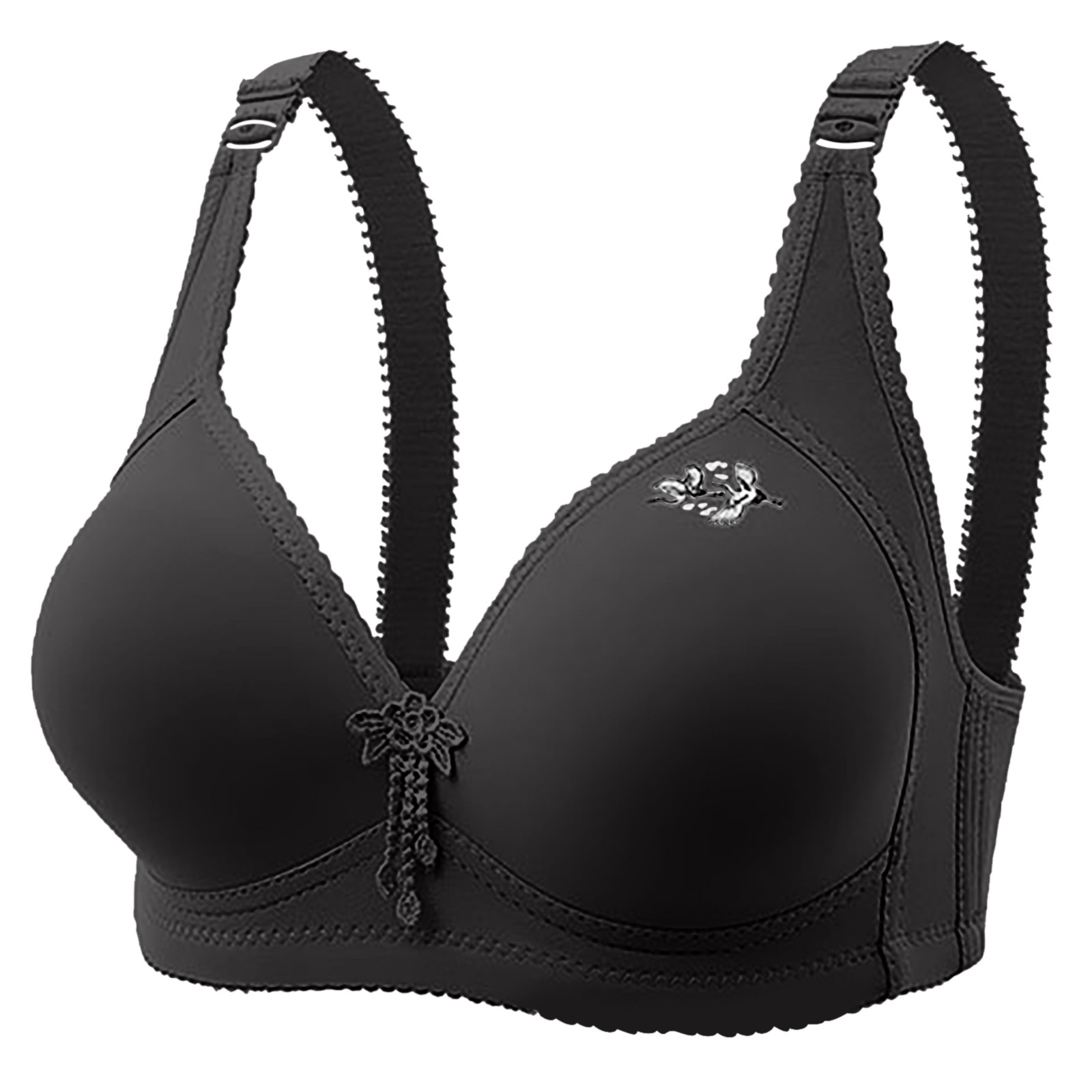 Mrat Strapless Bras for Women Zip up Sports Bras No Underwire Running