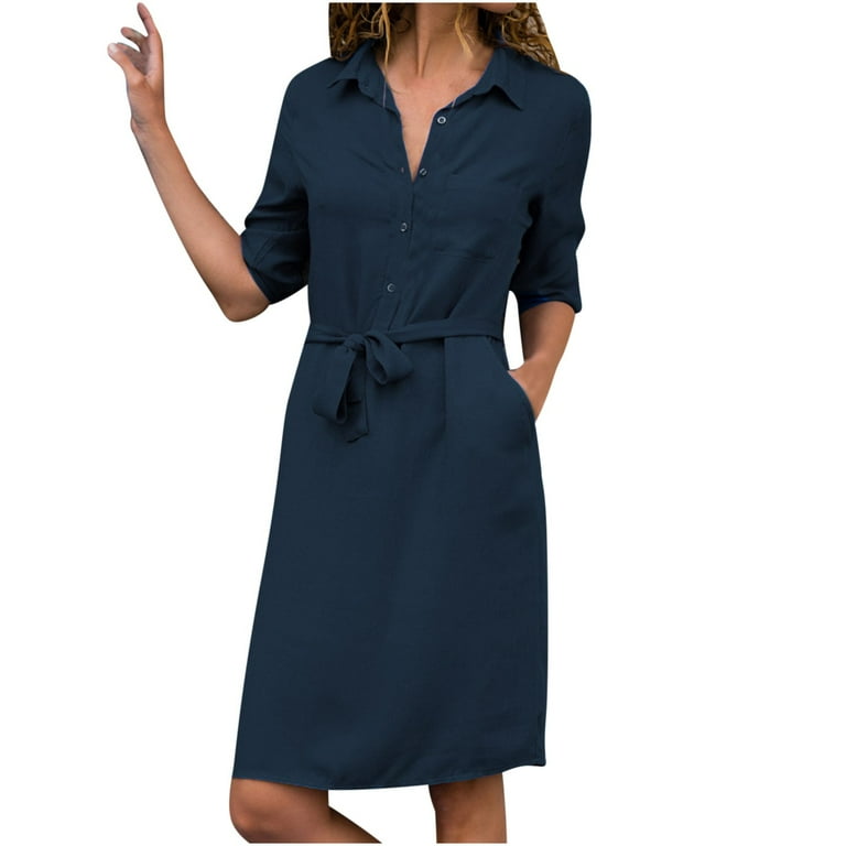 Sweet Elegant Floral Pocket Turndown Collar Printed Dress Dresses Sweet Elegant Floral Pocket Turndown Collar Printed Dress Dresses