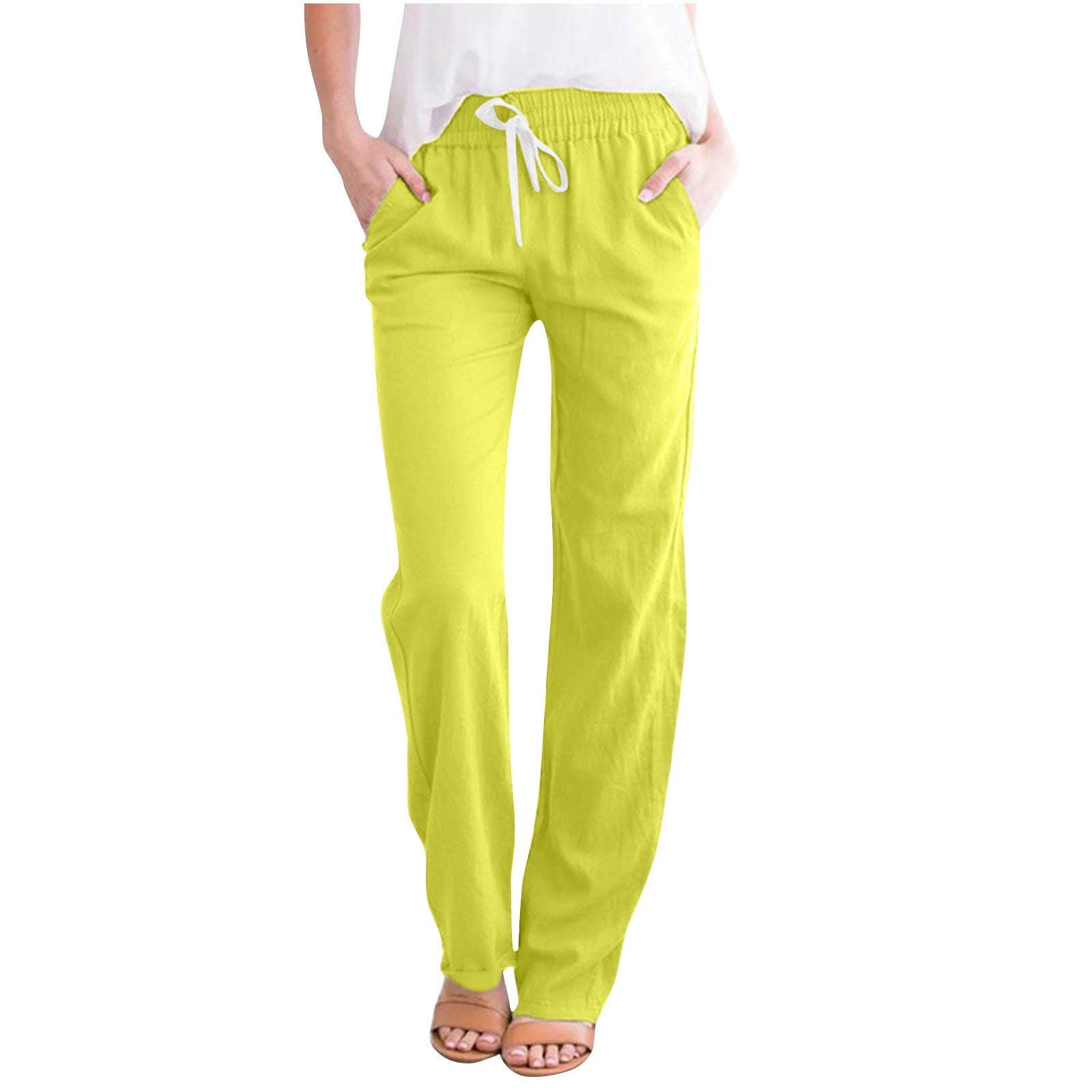 Solid Color Drawstring Loose Long Pants