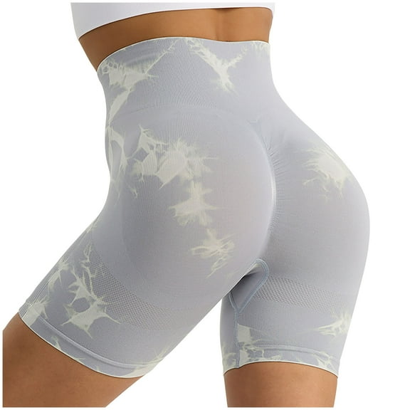 Mrat Sweat Shorts Ladies Women High Waisted Hip Lifting Fitness Yoga Shorts Flare Sweatpants Women S-673 Gray M