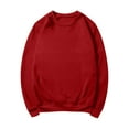 thumbnail image 1 of Mrat Sweatpants Outfits Women's Sweatsuit Solid Round Neck Pullover Casual Sport Sjogger Pants Sports Set Tracksuit S-60 Red-A XXL, 1 of 5