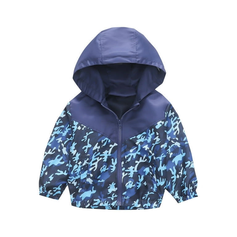 Mrat Toddler Kids Hooded Jacket Baby Boys Girls Cute Camouflage