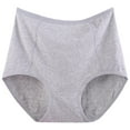 thumbnail image 1 of Mrat Underoutfit Underwear for Women Women's Solid Plus Size Underwear High Waist Leak Proof Cotton Crotch Shorts Underwear Panties Woman Underwear Cotton S-152 Gray XXL, 1 of 3