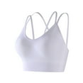thumbnail image 1 of Mrat Underwire Sports Bras for Women Women's Crossback Sports Bra Padded Strappy Medium Support Yoga Bra for Workout Fitness Shockproof Underwear Bra S-234 White S, 1 of 3