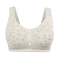 thumbnail image 1 of Mrat Wireless Athletic Bras Woman'S Embroidered Glossy Comfortable Breathable Bra Underwear No Rims Half Bras for Women Strapless Push Up S-1577 Khaki 44, 1 of 3