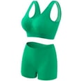 thumbnail image 1 of Mrat Wireless Bras Women Bra Women Push-Up Bra Style M-512 Regular Size Wireless Bralette Female V-Neck Hook and Eye Bra Closure Lace Bra Green XL, 1 of 3