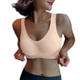 thumbnail image 1 of Mrat Wireless Push up Bras for Women Women's Comfortable Adjustable Gathering Breathable Bra Underwear Daily Bra S-56 Beige XL, 1 of 6