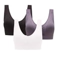 thumbnail image 1 of Mrat Women Athletic Bralette 3pc Women Seamless Sports Bra Wirefree Yoga Bra with Removable Pads S-97 Multicolor 4XL, 1 of 9