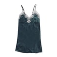 thumbnail image 1 of Mrat Women Lingerie Plus Size Set Gold Velvet Sling Skirt Womens Pajamas Sets Lightweight Robe Lightweight Robes for Ladies Lingerie Home Wear Pajamas Nightdress Green_B S, 1 of 3