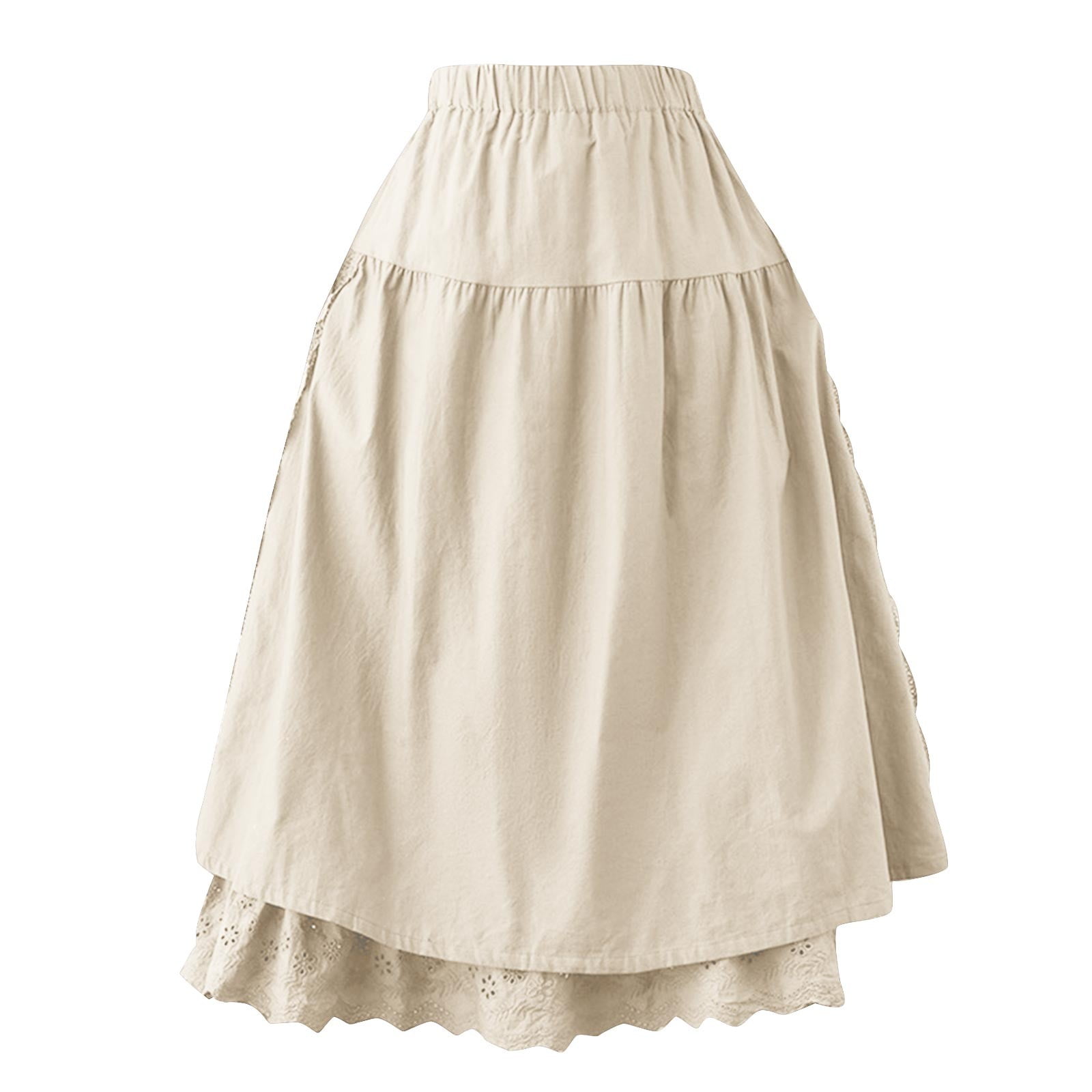 Amazon.com: Women's High Waist Mini Skirt Irregular Hem Ruffle Short Skirt  Elastic High Waist Solid Color Skirts Lady (Black, S) : Clothing, Shoes &  Jewelry