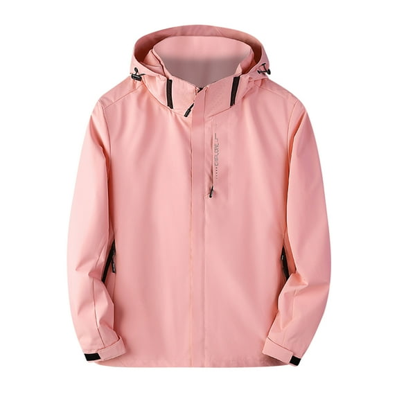 Mrat Women Outdoor Jacket Detachable Cap Windproof Thick Three-in-One Jacket Sports Warm Jacket Athletic Shells Jackets S-25 Pink-a XL