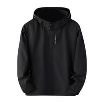 Mrat Women Outdoor Jacket Detachable Cap Windproof Thick Three-in-One Jacket Sports Warm Jacket Warm Rain Jackets for Lady Water Proof S-25 Black 4XL