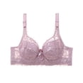 thumbnail image 1 of Mrat Women Sport Bras for Women Lace Lingerie Wire-Free Bra Stretch Seamfree Cami Strap Bralette Women's Unlined Scoop Neck Bralette Underwear Gathered Bra Hot Pink-a XXXL, 1 of 2