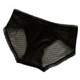 thumbnail image 1 of Mrat Women Underwear Pack Women's Lace Underwear Ice Silk Cotton Breathable Seamless Cotton Crotch Ultra Thin Transparent Briefs Ladies Underwear Panties Cotton S-129 Black M, 1 of 9