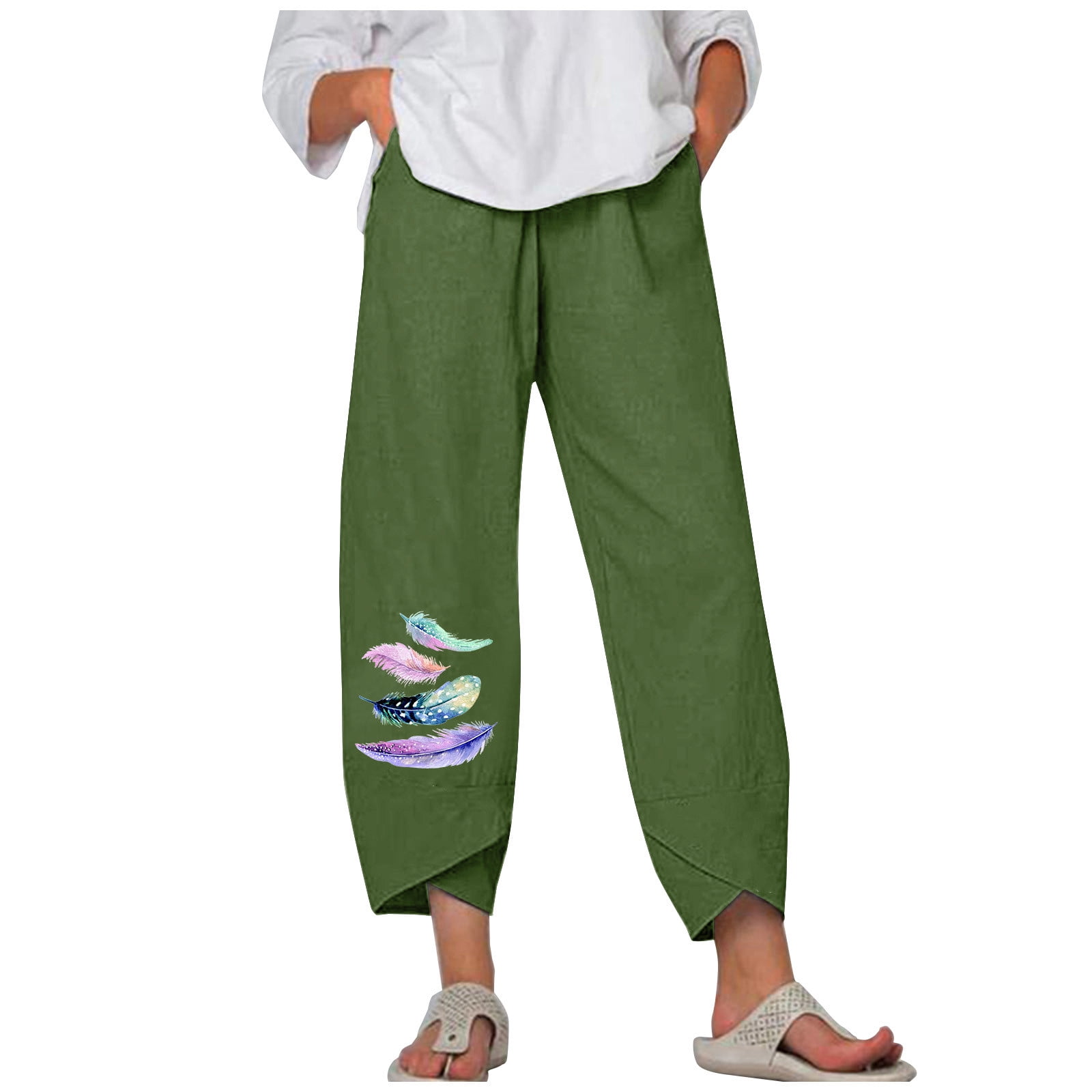 Mrat Full Length Pants Comfy Work Pants Ladies Waterproof And