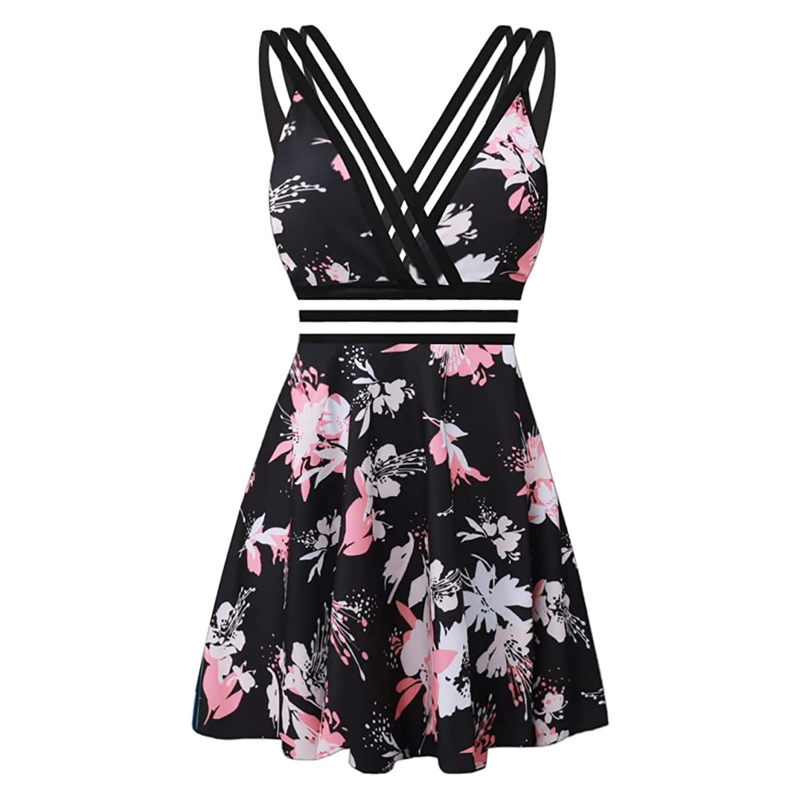 Mrat Women's Athletic TwoPiece Swimsuits Clearance Women's Split Body Conservative Backless