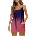 thumbnail image 1 of Mrat Women's Fashion Womens Jumpsuits Dressy V-Neck Camis Sleeveless Printed Girls Rompers Size 10-12 Pockets Casual Jumpsuits Pullover Dress Jumpsuits for Women Summer Dressy Purple_CC 3XL, 1 of 5