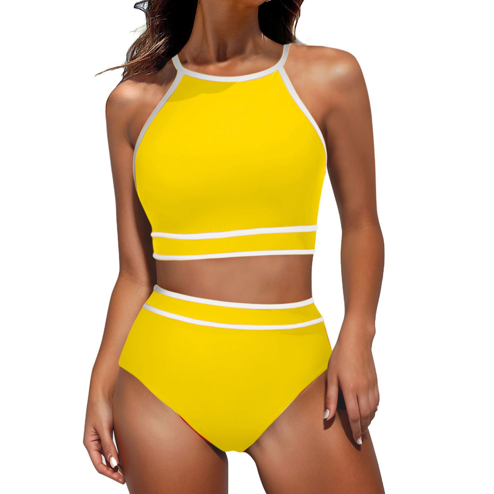 tank top high waisted bikini